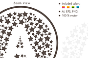 Dotted Star Letters - Logos, an Illustration by NasirGrfx (Thumbnail 4 of 4)