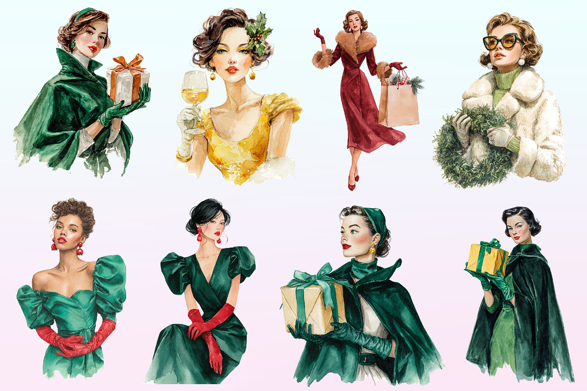 Fashion Classy Elegant Woman Clipart, a Graphic by CitraGraphics (Photo 3 of 4)