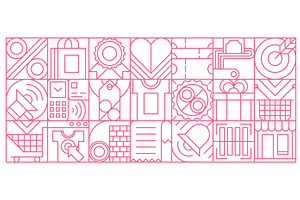 Retail and sale geometric pattern, a Finance Illustration by Buch&Bee