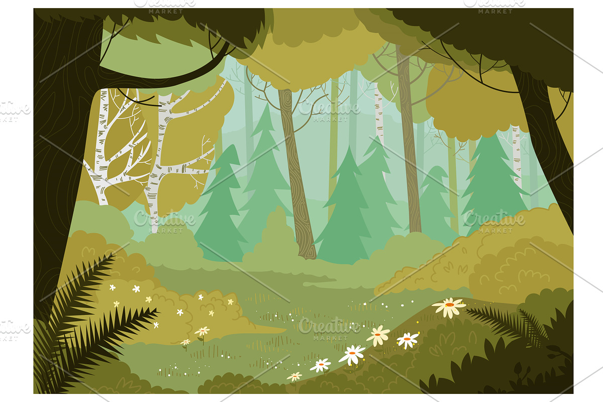 European landscape view, autumn, an Illustration by VectorsBang