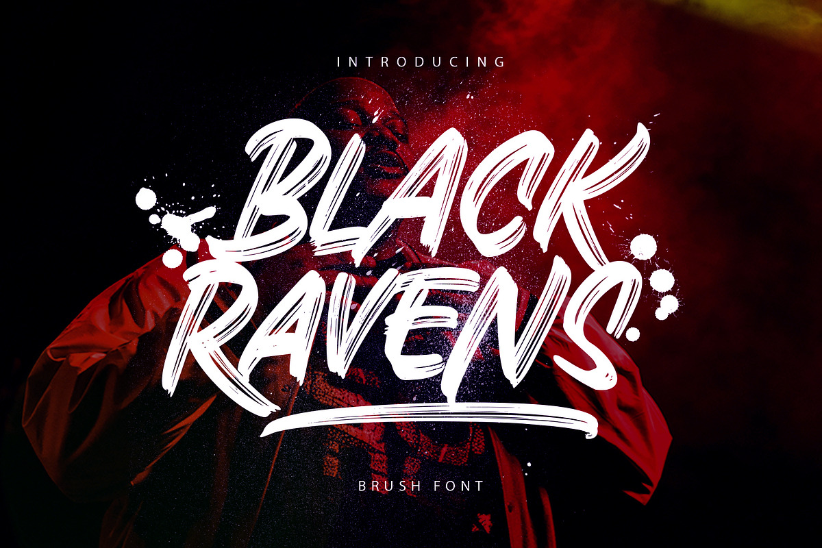 Black Ravens - Dry Brush, a Font by Arterfak Project (Photo 1 of 14)