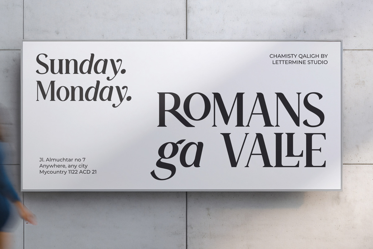 Chamisty Qaligh - Modern Serif, a Serif Font by Lettermine (Photo 2 of 10)