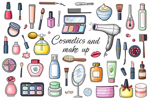 Make up and cosmetics design kit, an Object Illustration by Artspace