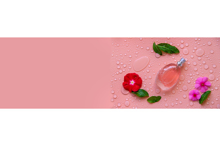 Background with perfume water drops, a Beauty & Fashion Photo by yanadjana