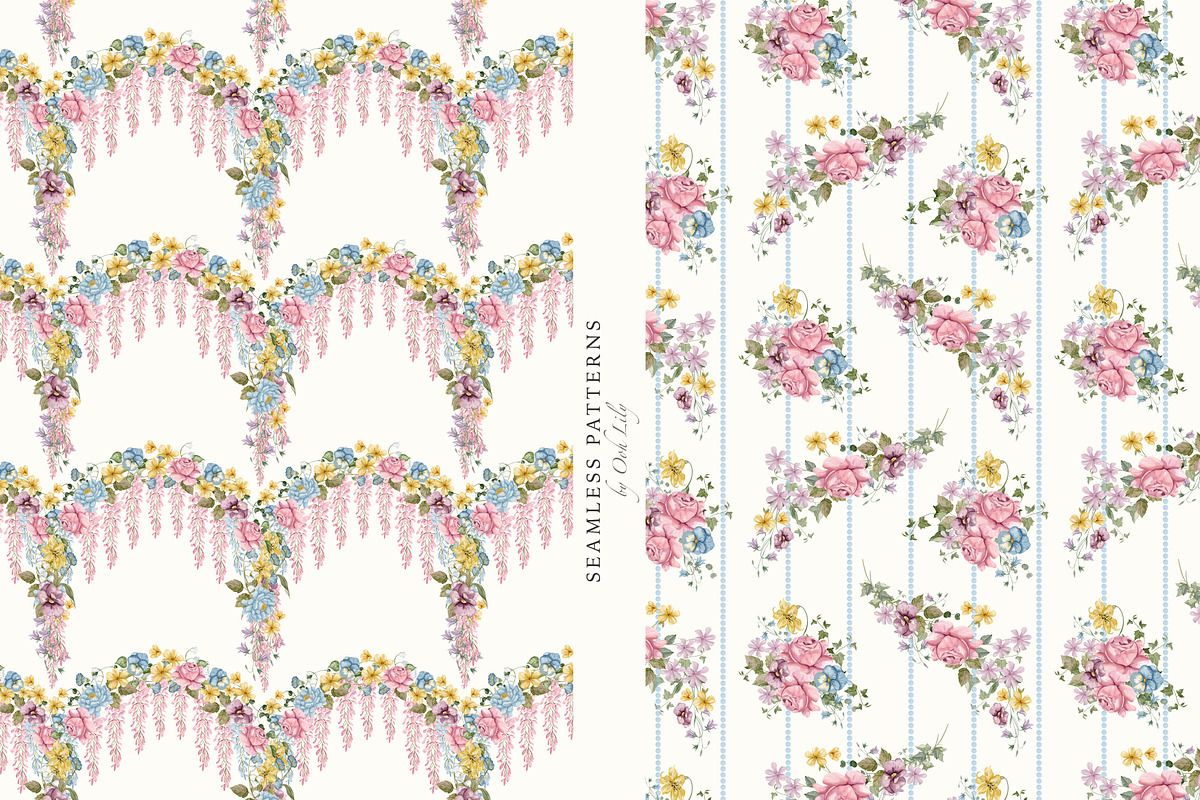 Vintage Garden Watercolor Clipart, a Decorative Illustration by Ooh Lily (Photo 20 of 23)