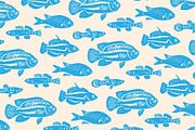 Fish Linocut Bundle, an Animal Illustration by ClayStudio (Thumbnail 8 of 8)
