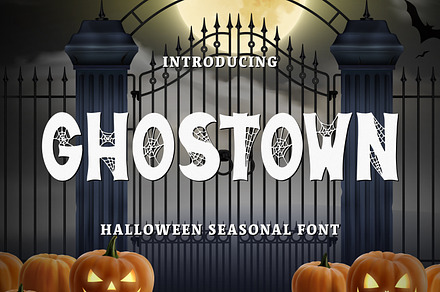 Halloween Font, Ghost Font, a Serif Font by Chipshpow Graphics