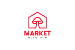 mushroom house vegetable store logo, a Branding & Logo Template by devastd