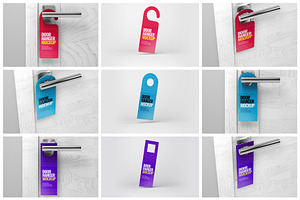 Door Hanger Mockup Set