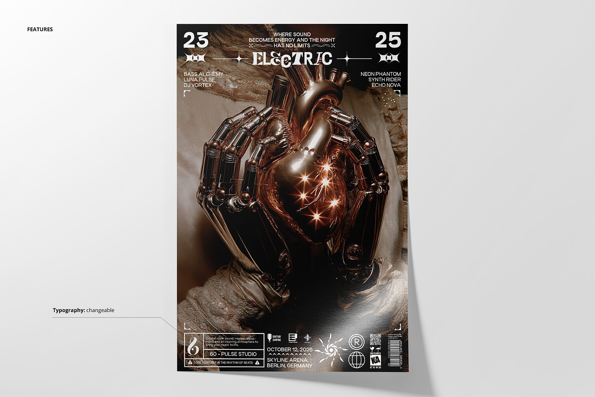 Iron Heart Desire Poster Template, a Poster Template by creatsy5 (Photo 2 of 4)