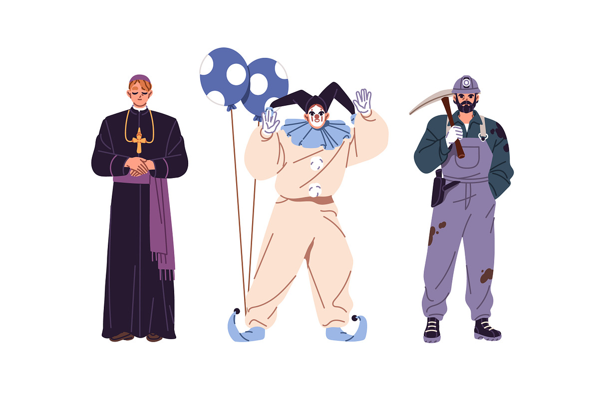 People of different professions set, a Work Illustration by PaperTrident (Photo 8 of 22)
