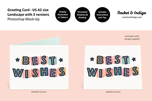 US A2 Greeting Card PS Mockup 7, a Product Mockup by Rocket & Indigo