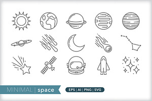 Minimal Space Icons