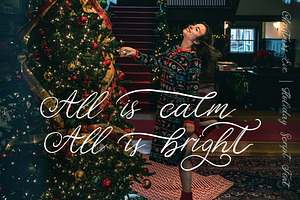 Christmas Eve. Holiday Script Font.