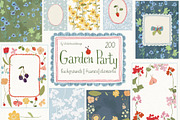 Whimsical Floral Backgrounds Frames, a Background Graphic by whiteheartdesign (Thumbnail 1 of 20)