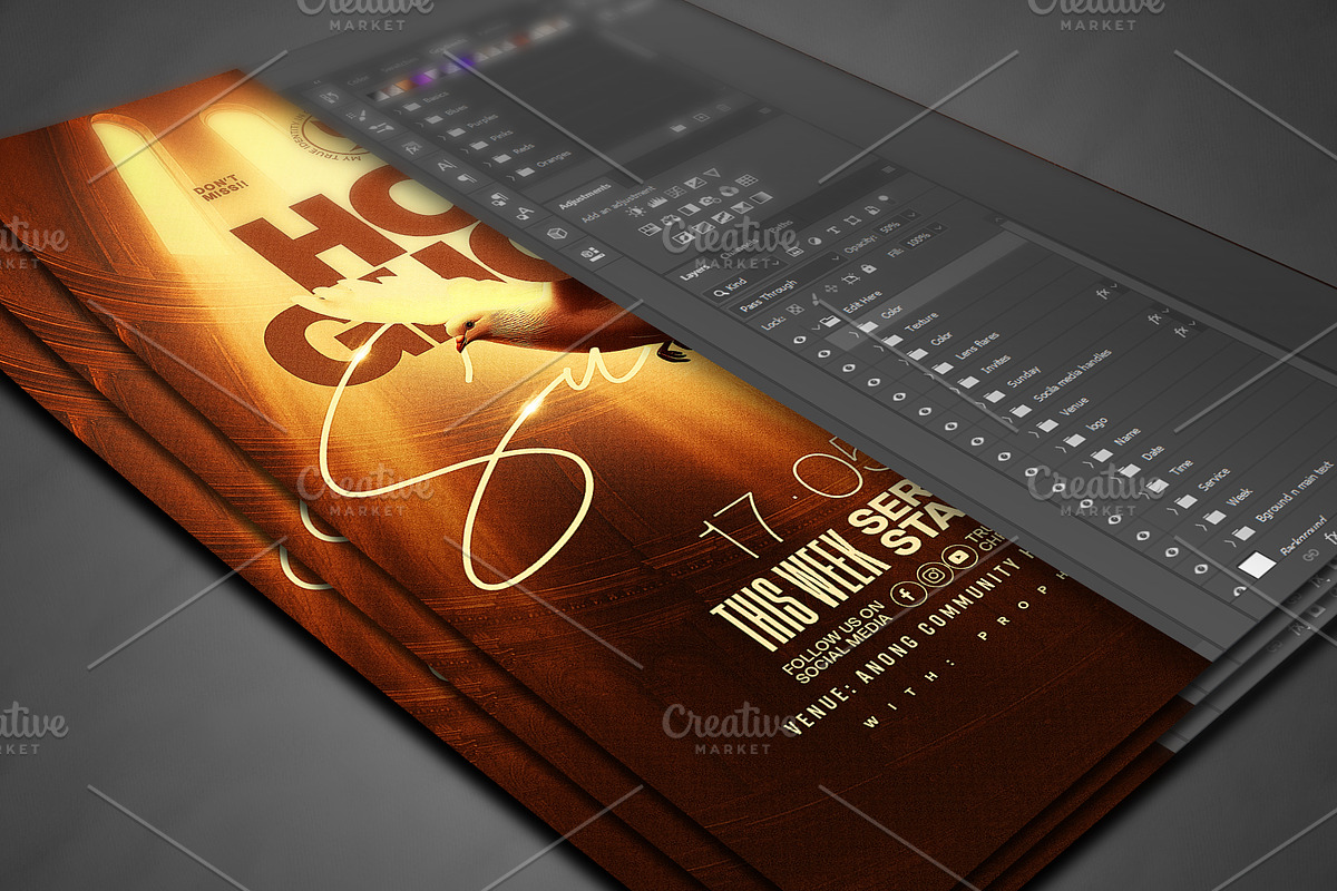 Holy Ghost Service Flyer Template, a Social Media Template by church flyer templates (Photo 8 of 8)