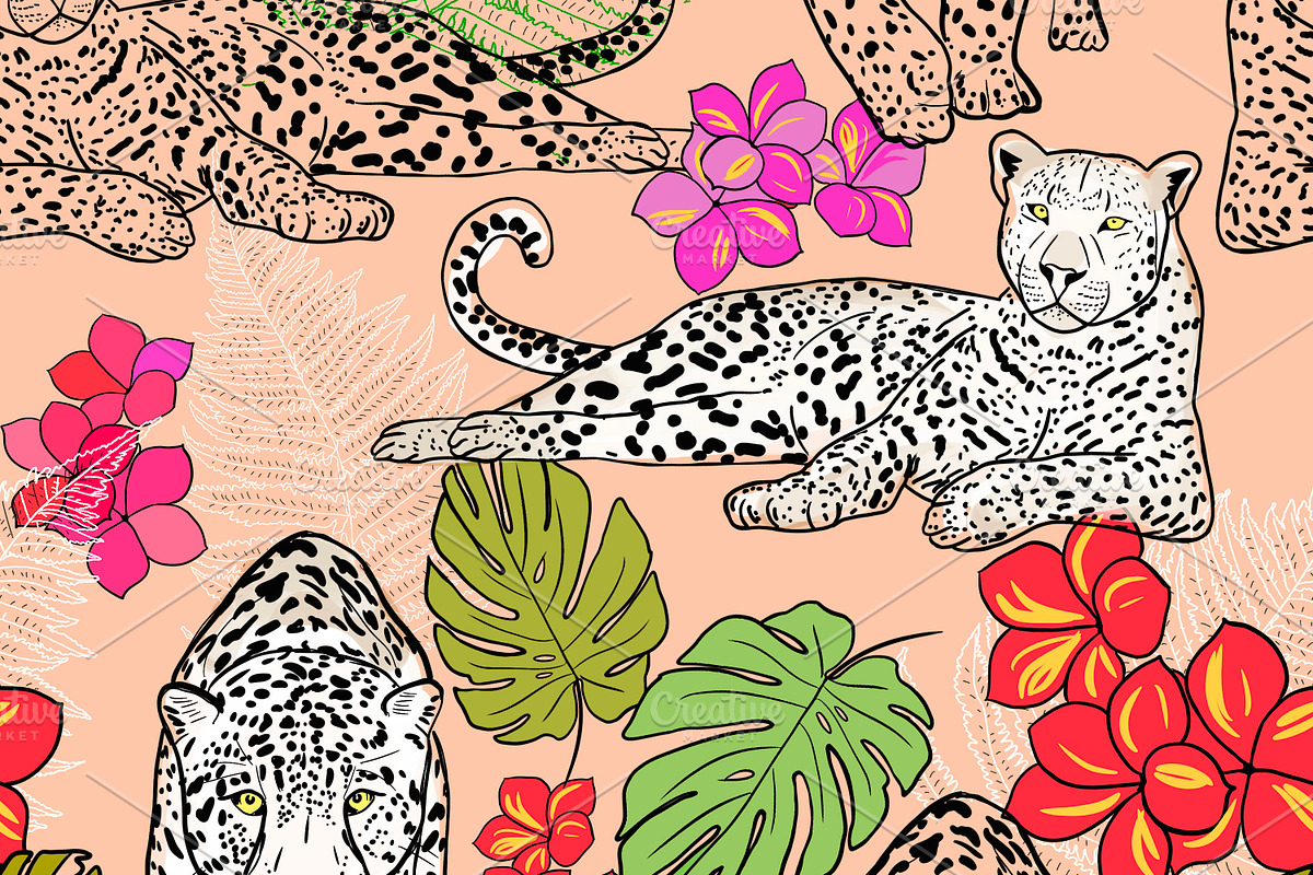 Jungle life pattern design, a Pattern Graphic by NatArt (Photo 3 of 4)