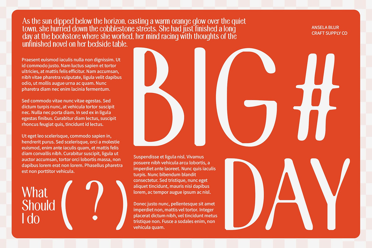 Ansela Blur, a Sans Serif Font by Craft Supply Co. (Photo 2 of 8)