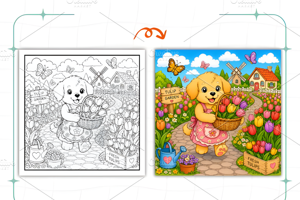Cozy Floral Moments Coloring Pages, a Decorative Illustration by Ink Gallery (Photo 6 of 8)