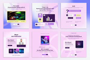 Colorful E-Learning Social Media