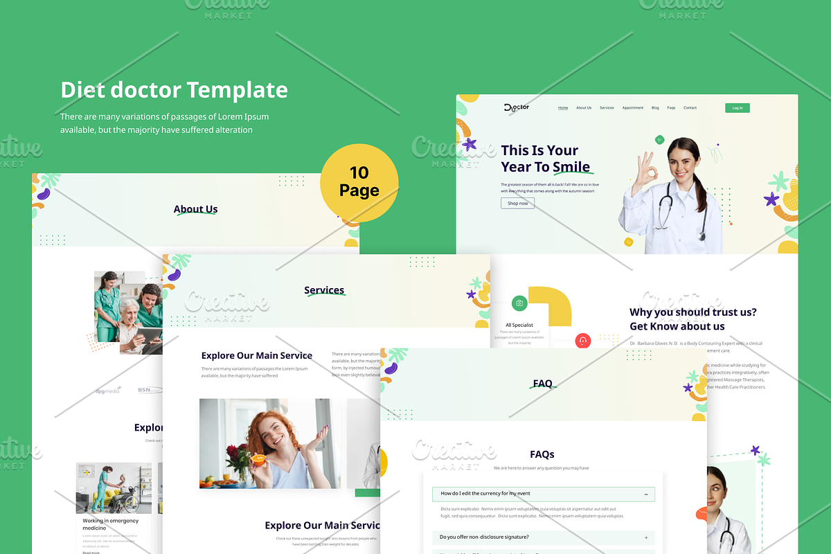 Doctor Landing page, a Landing Page Template by Themespell (Photo 3 of 5)