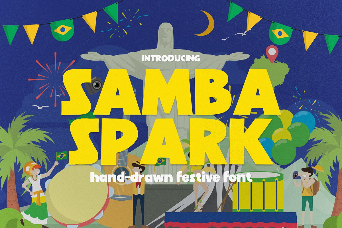 Samba Spark - Festive Cultural Font, a Handwritten Font by HipFonts (Photo 4 of 10)