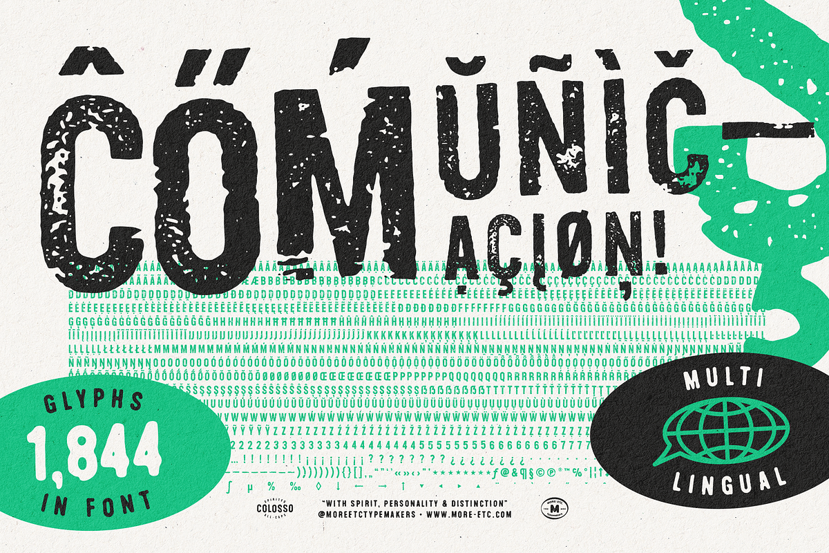 Colosso Mega Display Font, a Sans Serif Font by More Etc. Studios (Photo 8 of 13)