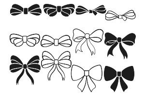 Ribbon Bows Set 6 Procreate Brush