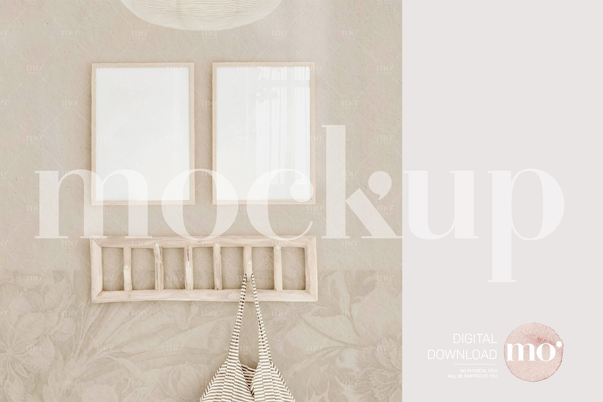 Nursery Wall Art 2 frames mockup, a Product Mockup by MoMockups (Photo 2 of 5)