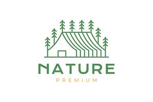 camp tent simple logo design vector, a Branding & Logo Template by devastd