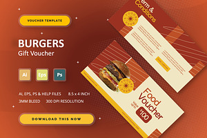 Burgers - Gift Voucher, a Print Template by StreaksideStd