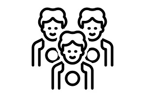 Teams group blak icon, an Outline Icon by Creative priyanka