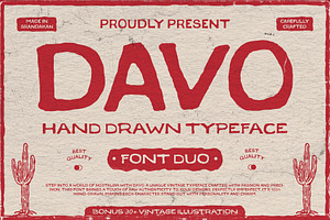 DAVO - HAND DRAWN TYPEFACE