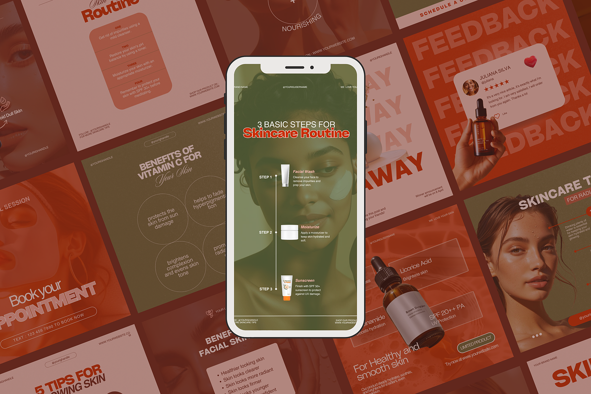 Skincare coach - Instagram Templates, a Social Media Template by My Template Studio (Photo 2 of 25)