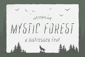 Mystic Forest - Distressed Font