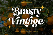 Brasty Vintage - Retro Serif Font, a Serif Font by Holyline Design (Thumbnail 1 of 16)