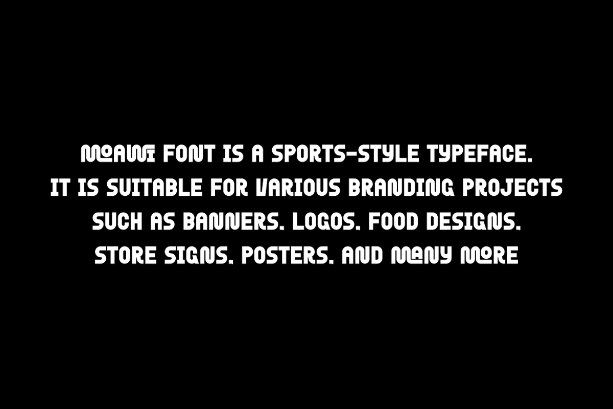 Moawi - Sports Font, a Sans Serif Font by QR Design Studio (Photo 5 of 8)