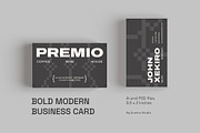 Bold Modern Business Card, a Business Card Template by Gumico Studio. (Thumbnail 1 of 3)