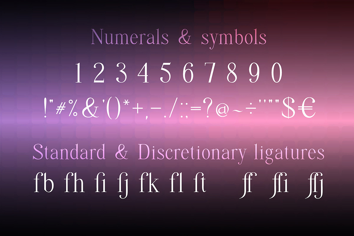 Quffer, serif regular font preview 3