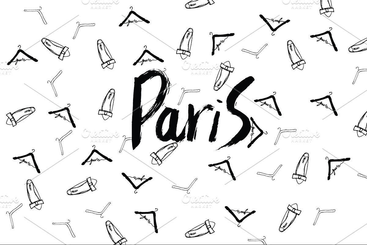 Paris sketch clothes hanger, an Illustration by mollyli.ai