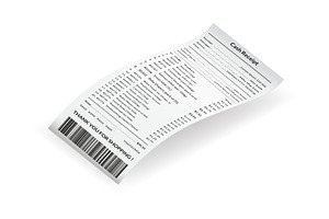 Payment check or receipts with, a Finance Illustration by the8monkey