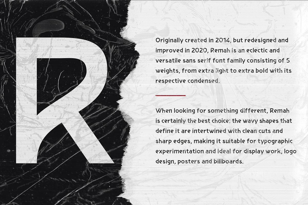 Remah Pro / san serif typeface preview 2