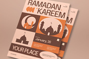 Cream Ramadan Kareem Flyer Set, a Flyer Template by graphicook (Thumbnail 4 of 6)