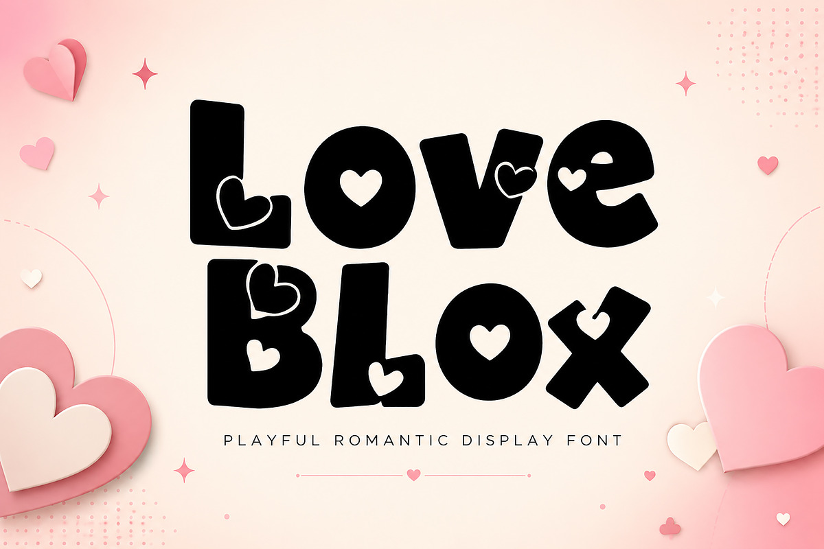Love Blox, a Slab Serif Font by Wow Magic (Photo 1 of 3)