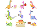 Back to School Dinosaur Clipart, an Education Illustration by the_myro (Thumbnail 1 of 9)
