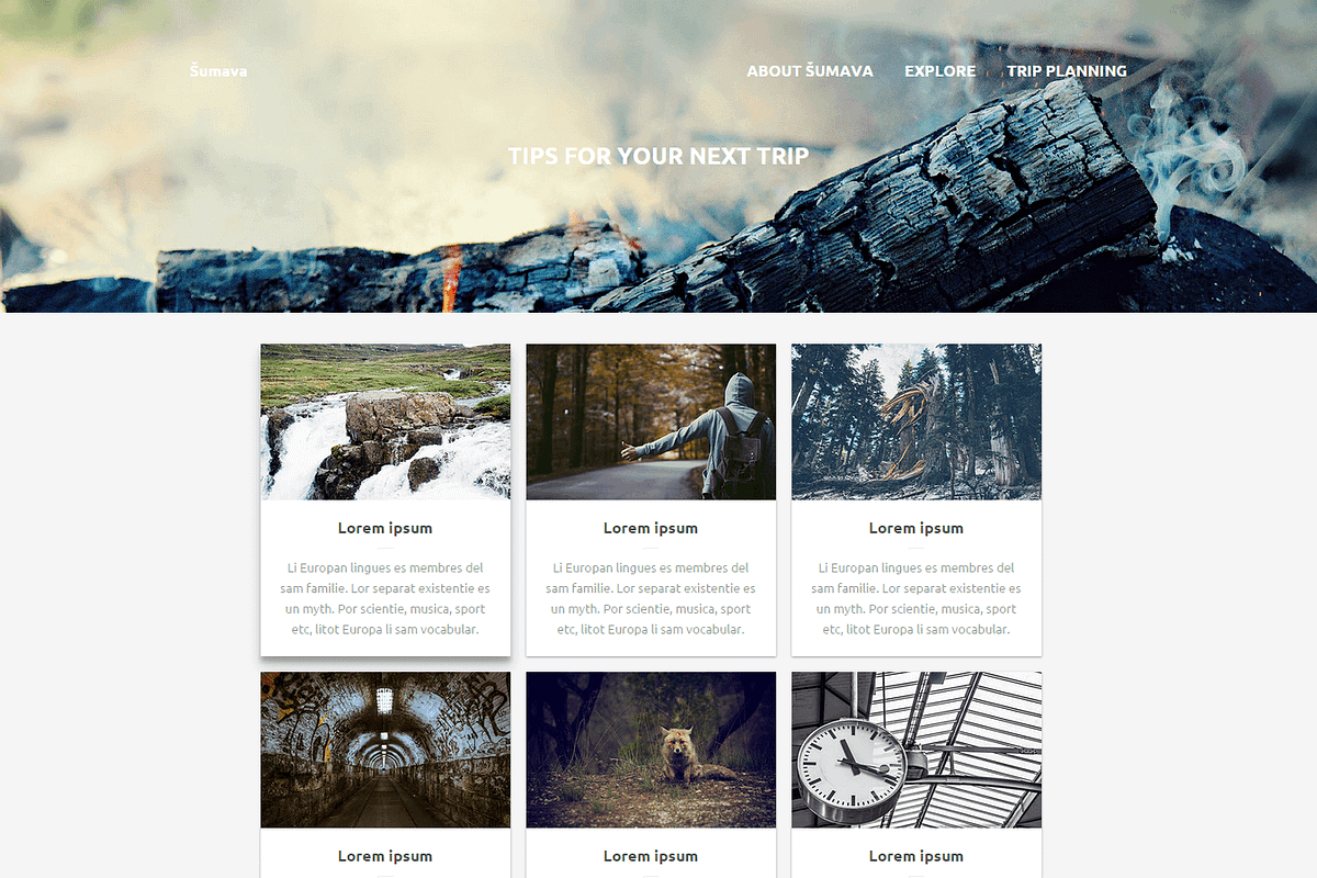 Sumava: Minimalist Website Template, a HTML Template by Devero (Photo 6 of 6)