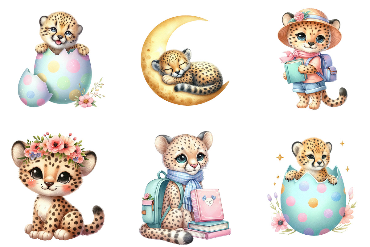 Cute Cheetah Sublimation, an Illustration by DreamArtGraphic (Photo 2 of 4)