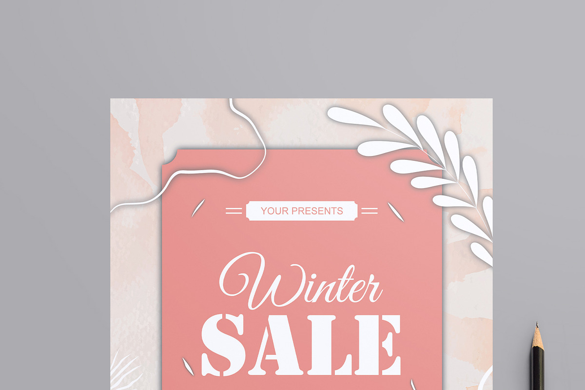 Winter Sale Flyer Template, a Flyer Template by MightyDesign (Photo 2 of 8)