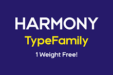 Harmony sans serif typefamily