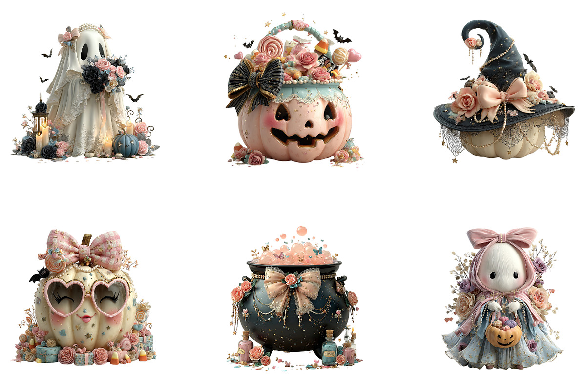Whimsical Gothic Halloween Doll, a Seasonal Illustration by CreationArt (Photo 3 of 7)
